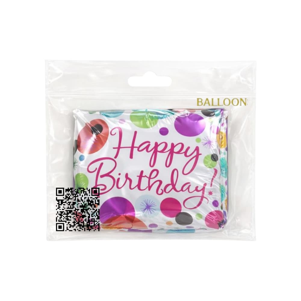 Globo hexagonal con cartel de Happy Birthday Ballon (18 pulgadas) - Miniatura 2
