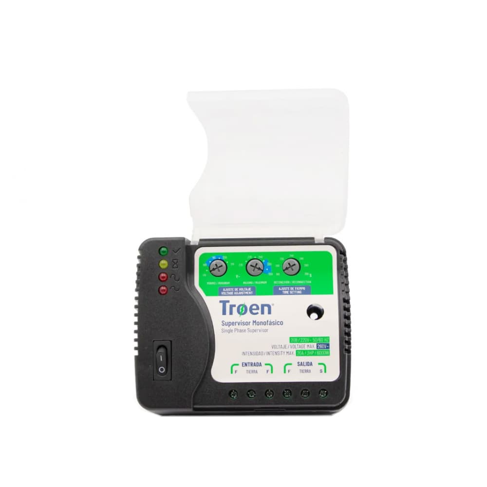Protector de voltaje monofásico de línea de 220 V / 20 A Troen - Miniatura 9