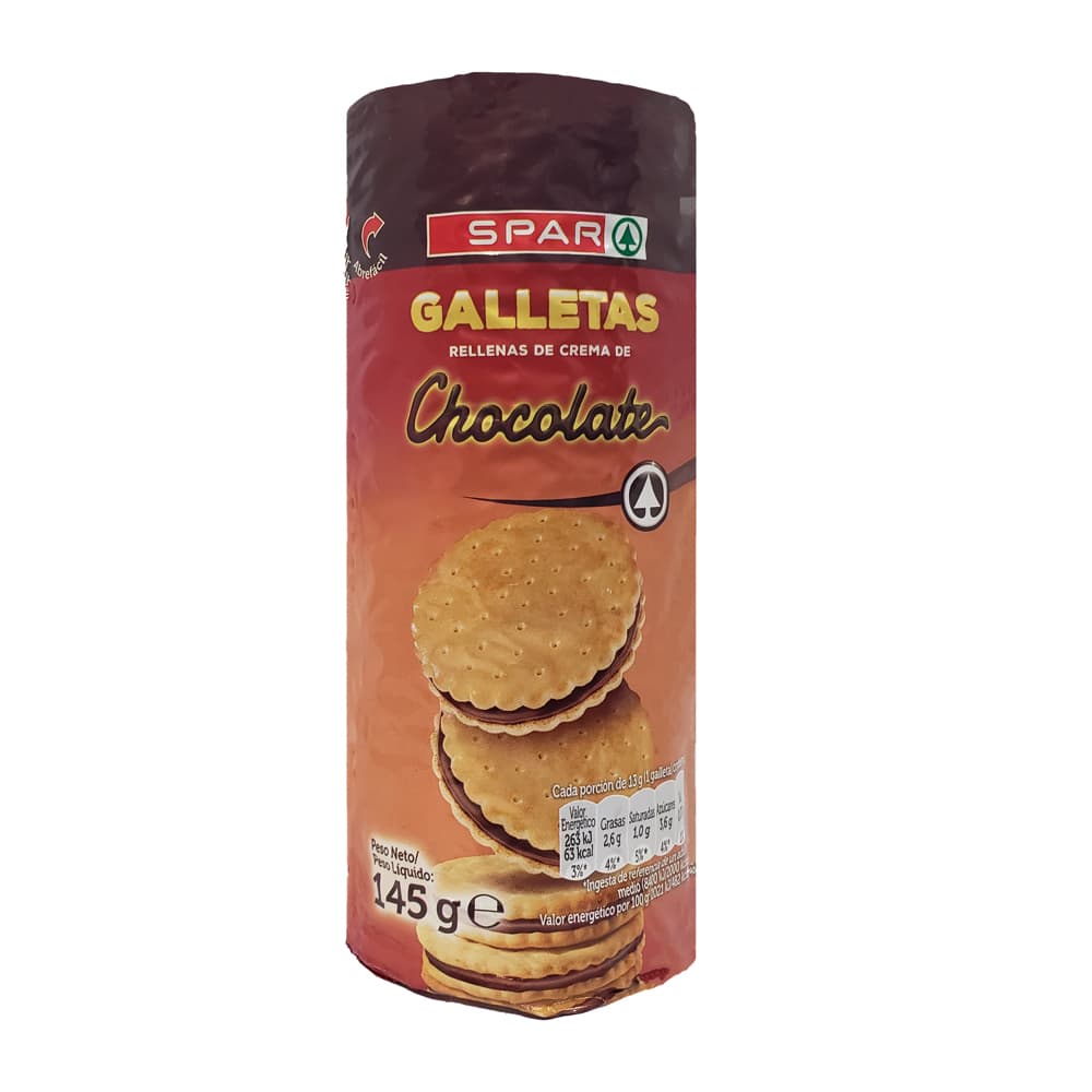 Galleta rellena de chocolate Spar (145 g / 4.66 oz) - Imagen 1