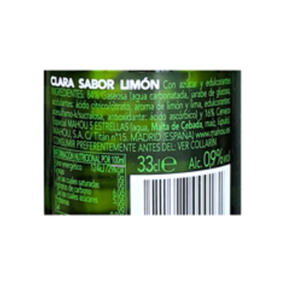 Cerveza sabor a limón Mixta Mahou (6 x 330 ml) - Miniatura 4