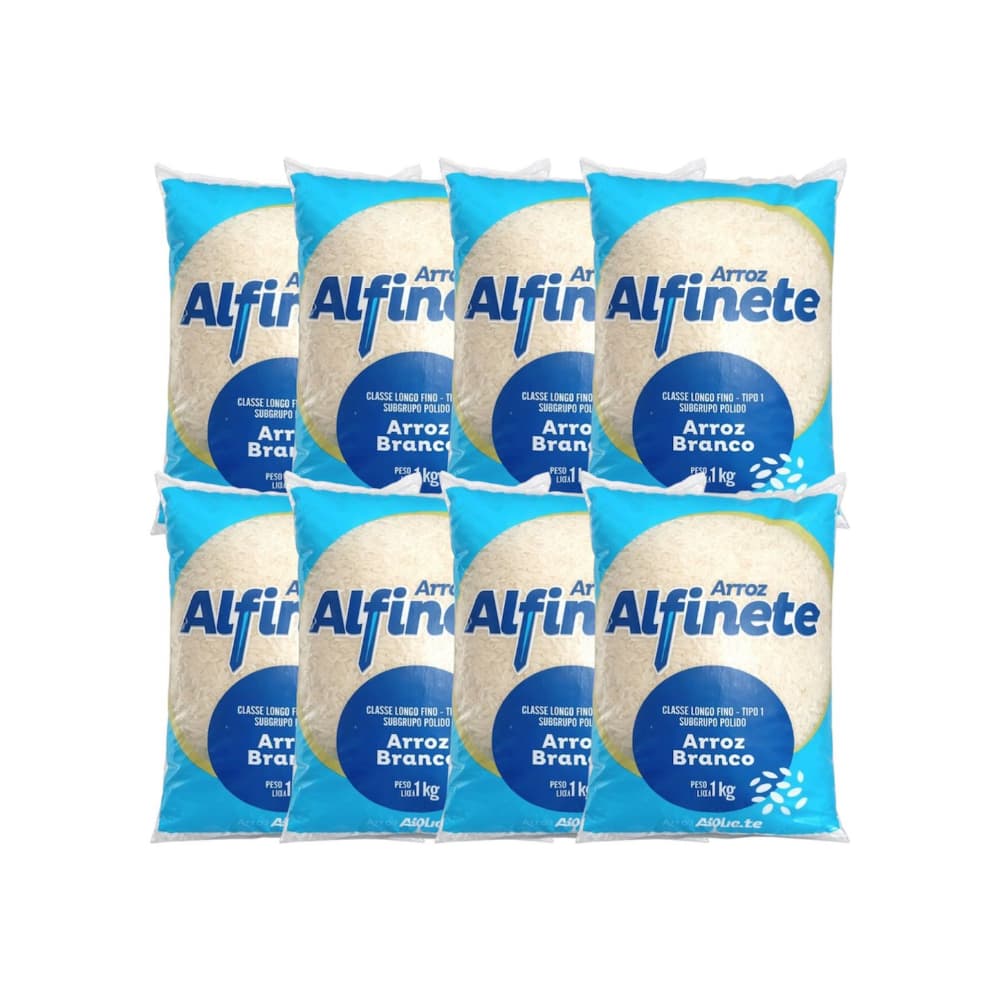 Arroz blanco Alfinete (8 x 1 kg / 2.2 lb) - Miniatura 1