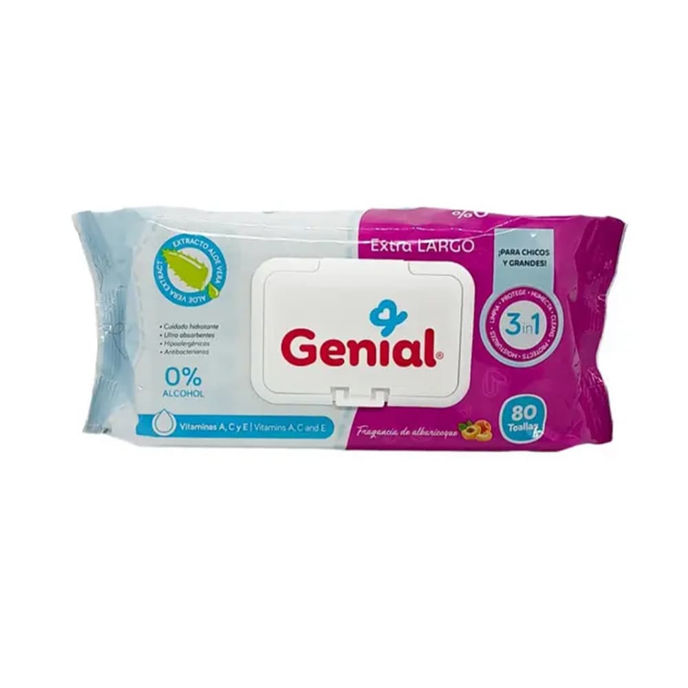 Toallas húmedas para bebé Genial (80 U) - Miniatura 5