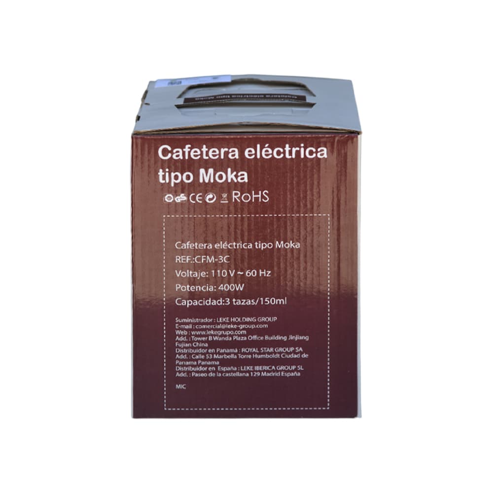 Cafetera eléctrica tipo Moka de 3 tazas Houseloux - Miniatura 9