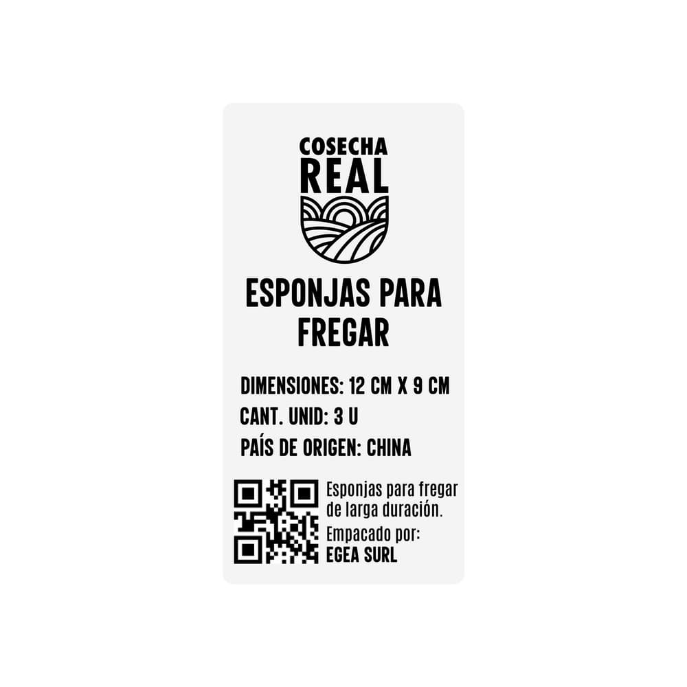Esponjas para fregar Cosecha Real (3 U) - Miniatura 3
