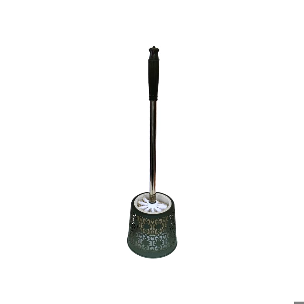 Escobilla de baño de plástico gris con mango y soporte Gutza (1 U) - Imagen 1