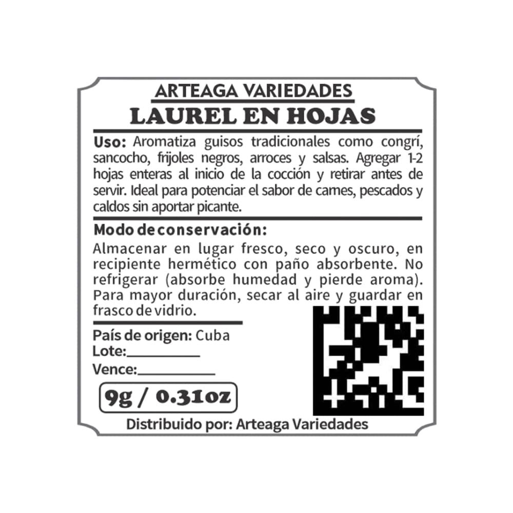 Laurel en hoja Arteaga Variedades (9 g) - Miniatura 2