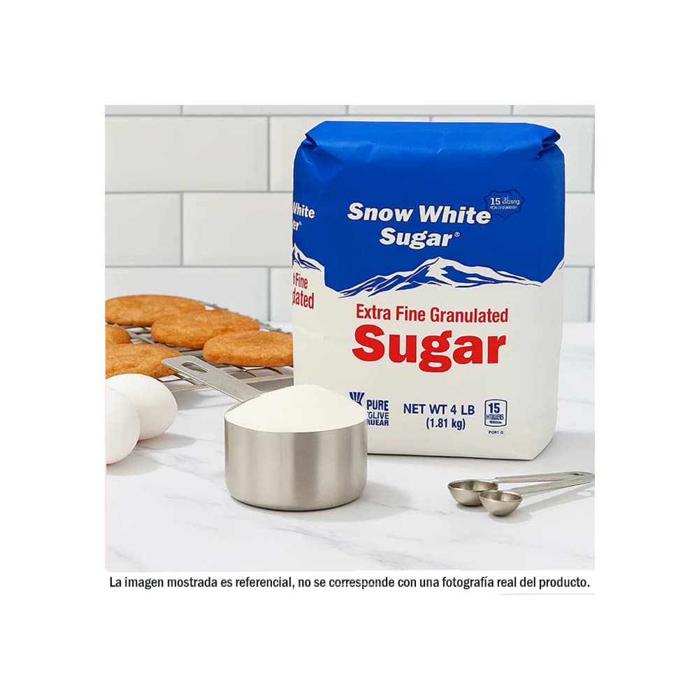 Azúcar blanca granulada extra fina Snow White Sugar (1.81 kg / 4 lb) - Miniatura 4