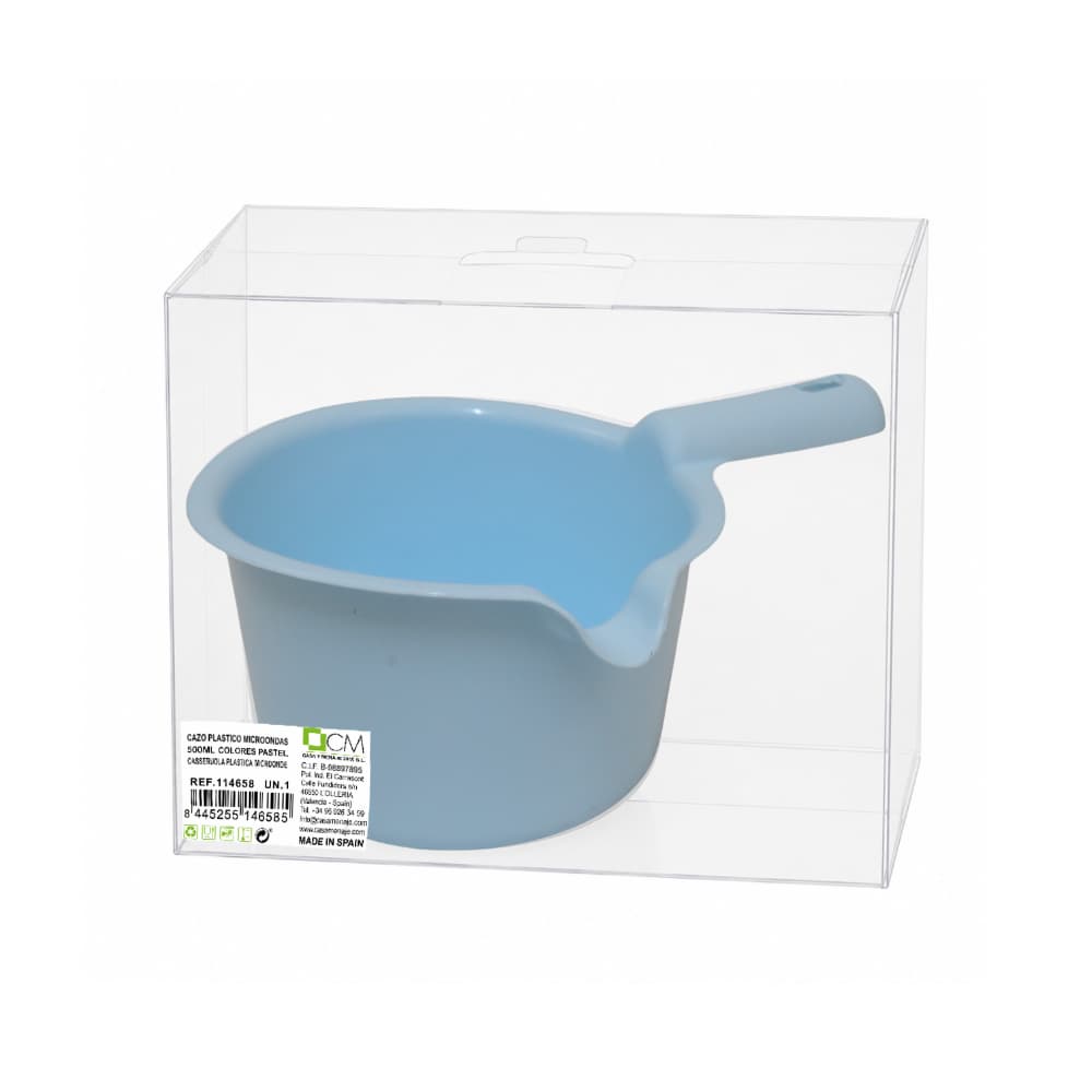 Cazo plástico para microondas color azul 500 ml Casa y Menaje - Miniatura 4
