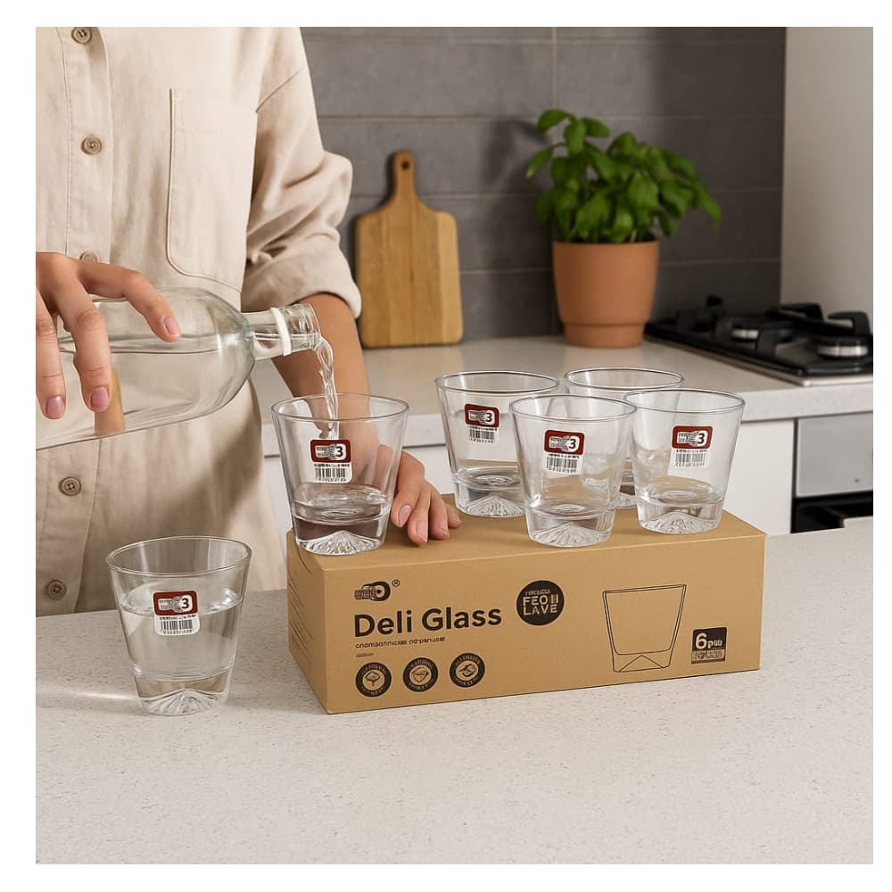 Juego de vasos de cristal para whisky Qing Ping Guo (6 U) - Miniatura 3