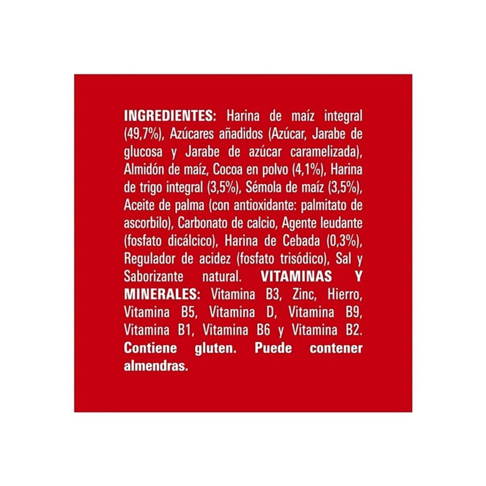 Cereal de maíz y trigo integrales sabor a chocolate adicionado con vitaminas y minerales Carlos V Nestlé (30 g / 1 oz) - Miniatura 3