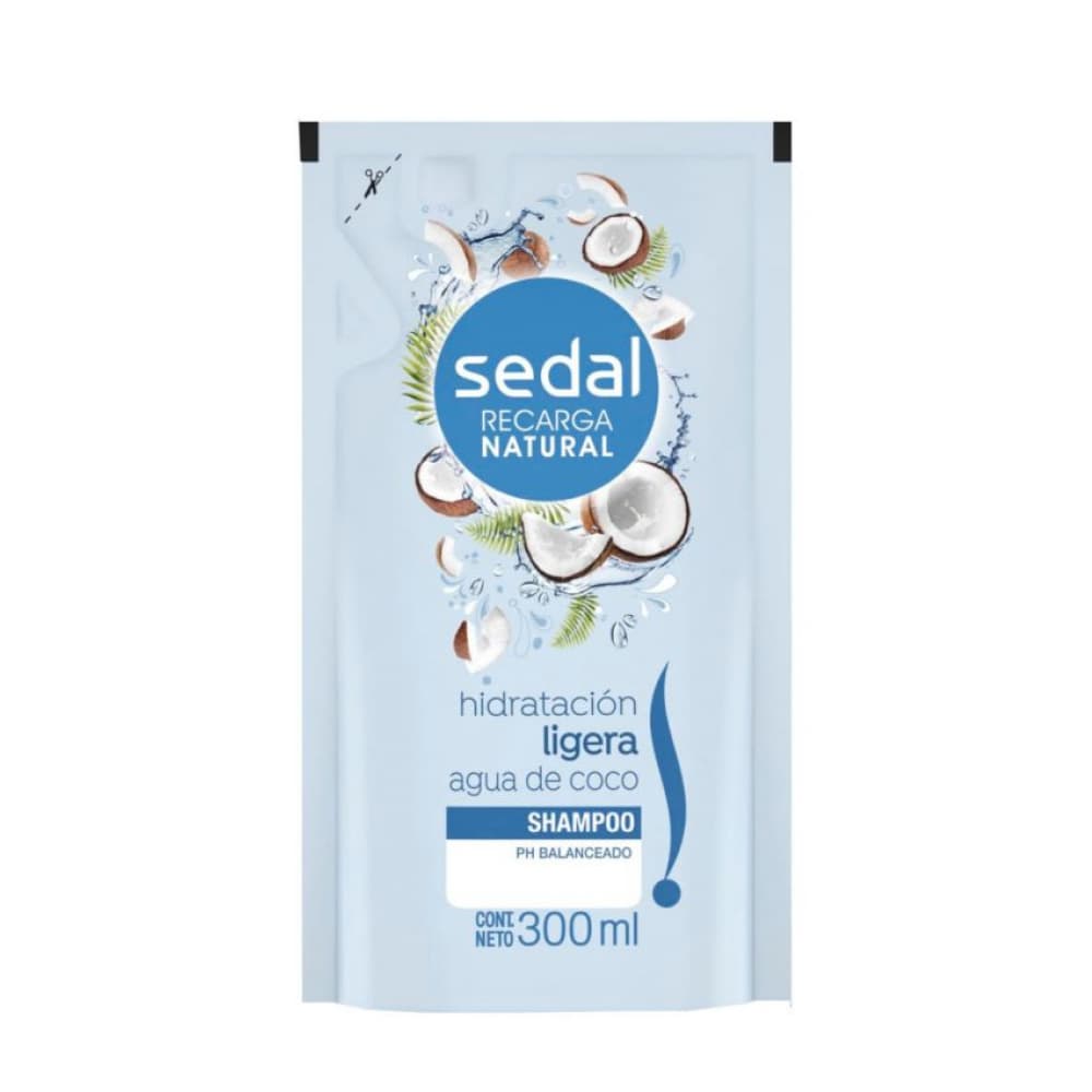 Champú de agua de coco -Hidratación ligera- Sedal (300 ml) - Miniatura 4