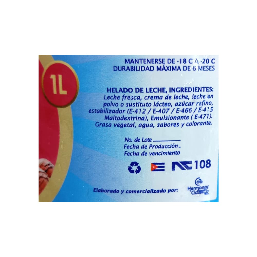 Helado sabor a chocolate CID (1 L) - Miniatura 3