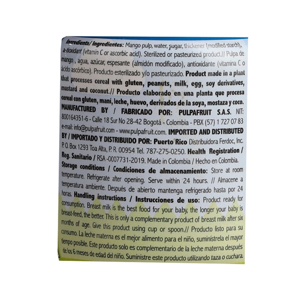 Compota de mango Baby Fruit (113 g / 3.98 oz) - Miniatura 4
