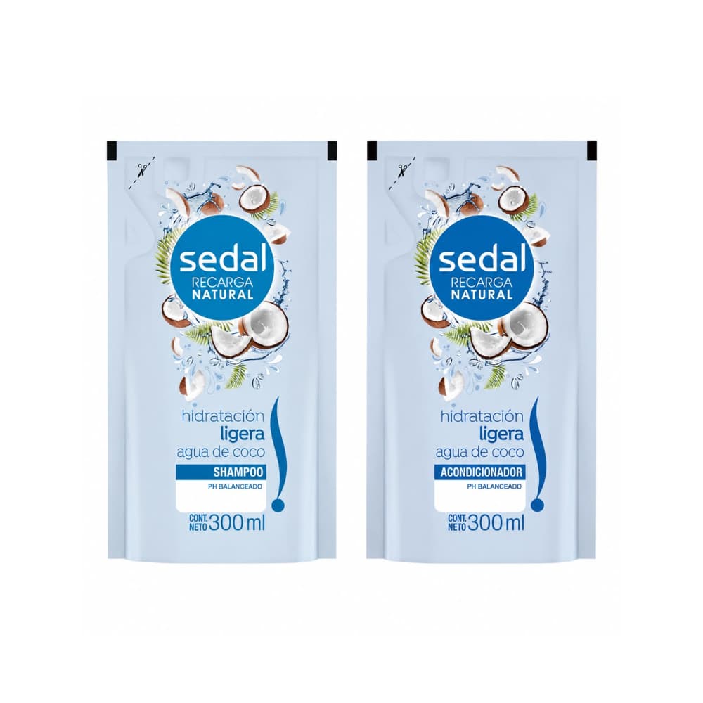 Champú y acondicionador hidratación ligera agua de coco Sedal 300 ml / 10.14 oz - Miniatura 1