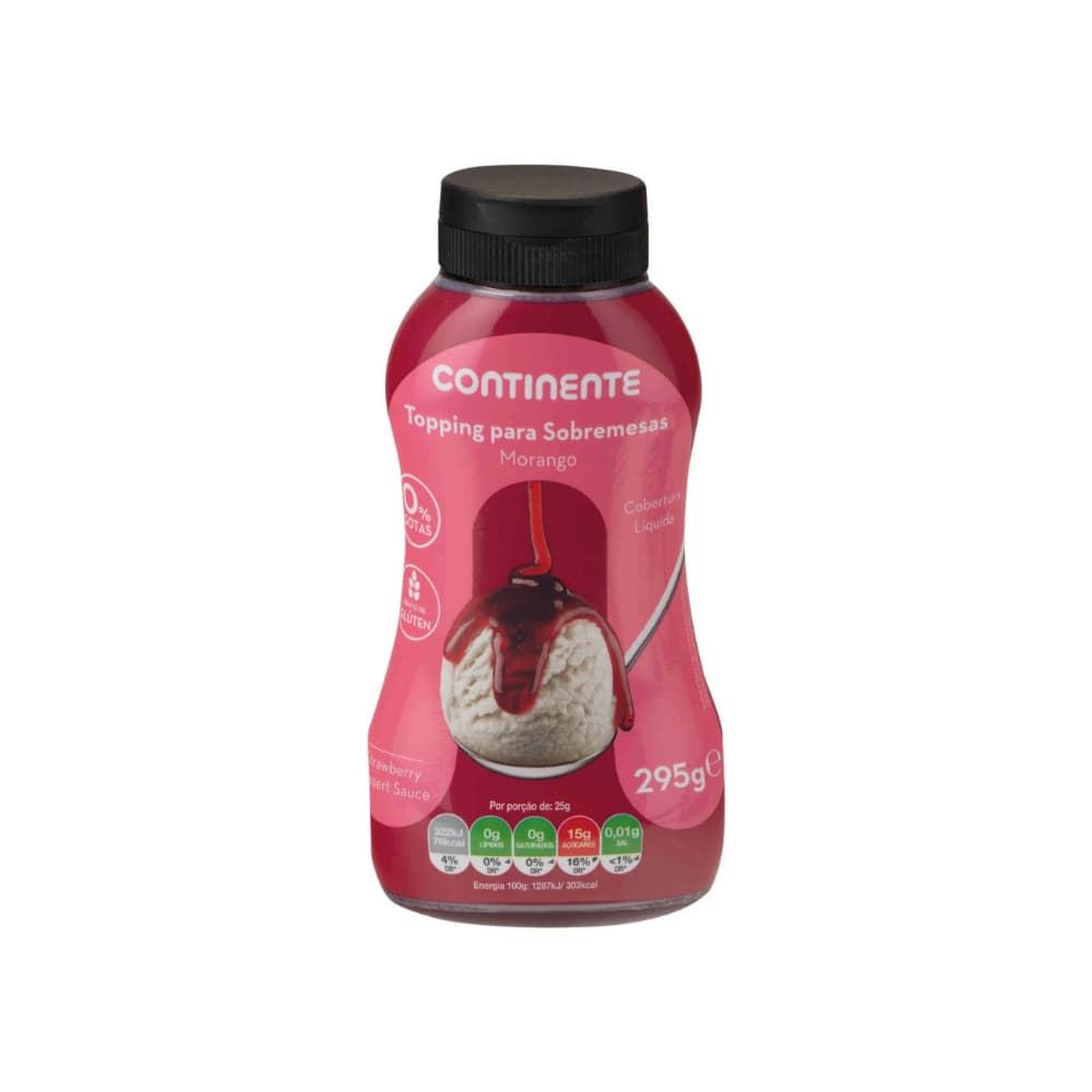 Cobertura para postres de fresa sin gluten Continente (295 g / 10.41 oz) - Miniatura 1