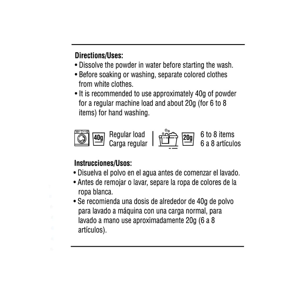 Detergente en polvo con aroma a flores YEYA (1 kg / 2.2 lb) - Miniatura 4