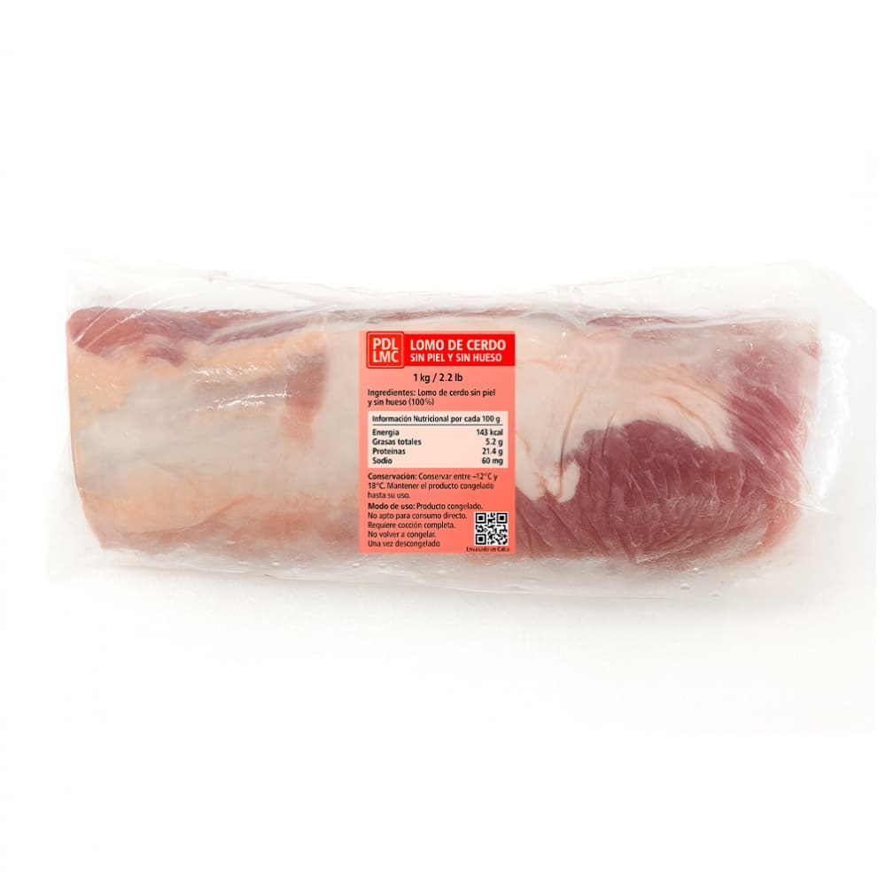 Lomo de cerdo sin piel y sin hueso PDL LMC (1 kg / 2.2 lb) - Miniatura 2