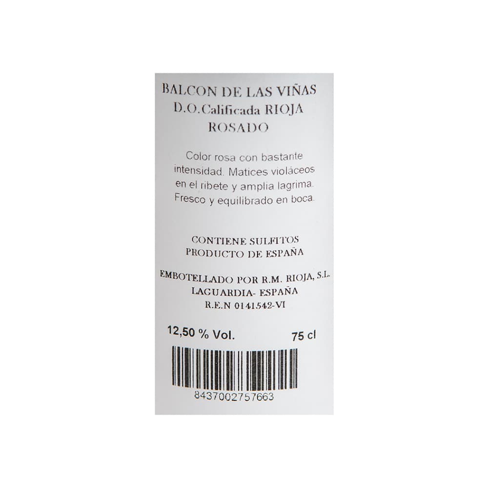 Vino rosado Rioja Balcón de las Viñas (750 ml) - Miniatura 3