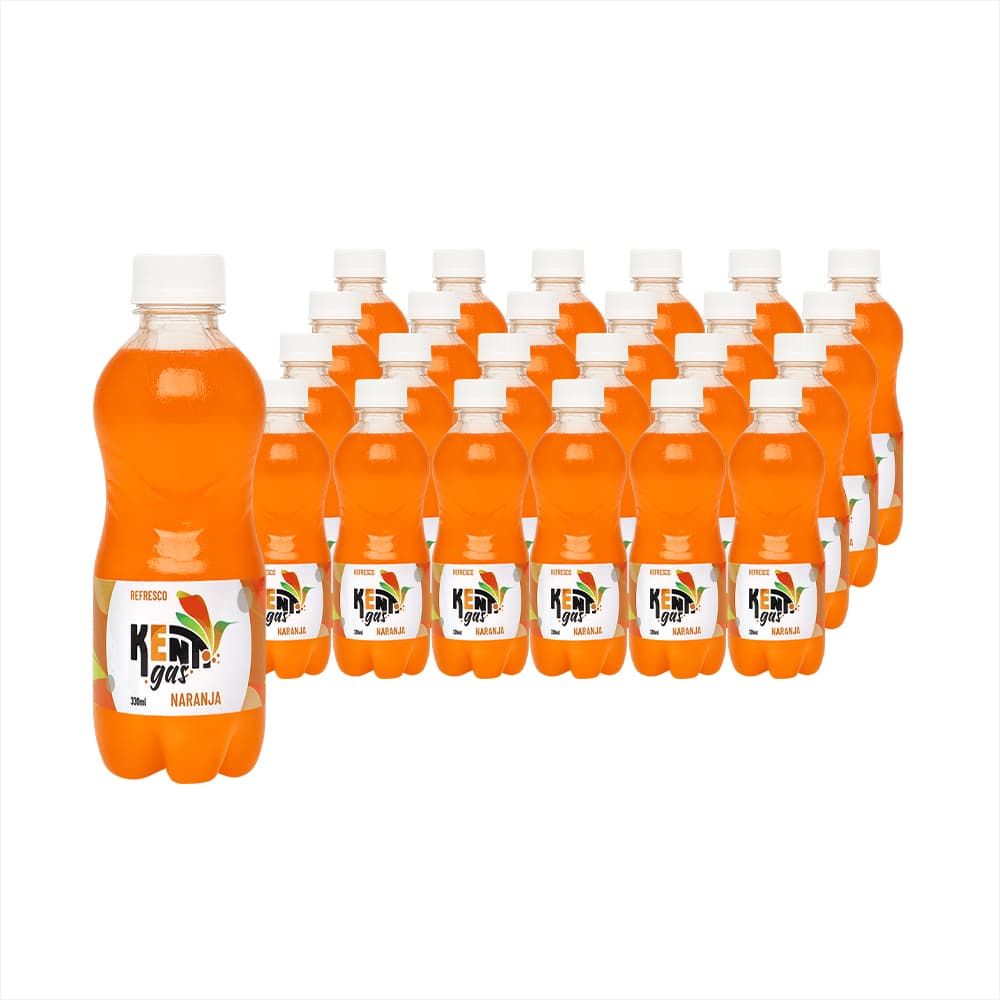 Refresco gaseado de naranja Kenti (24 x 330 ml) - Imagen 1