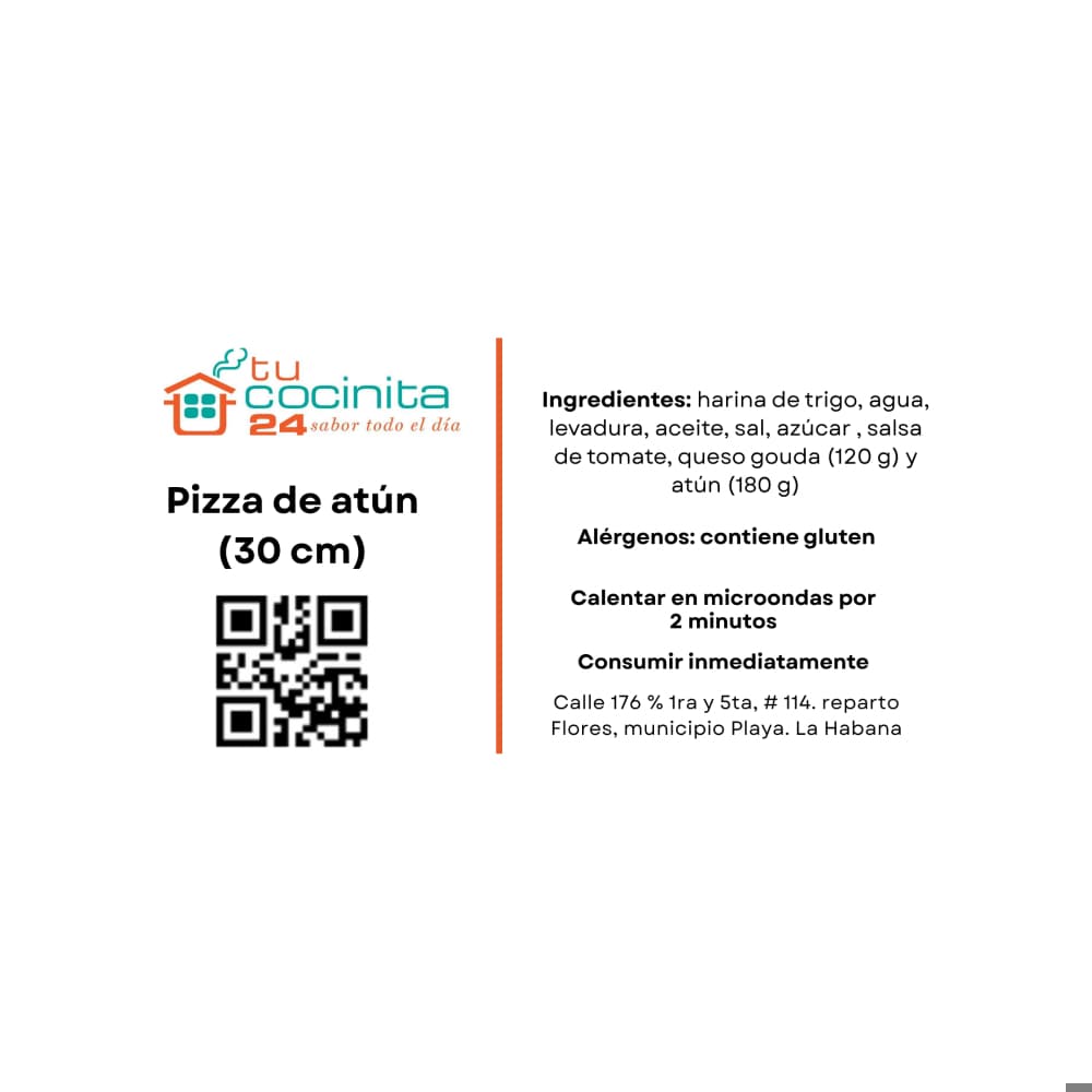 Pizza de atún Tucocinita24 (30 cm) - Miniatura 4