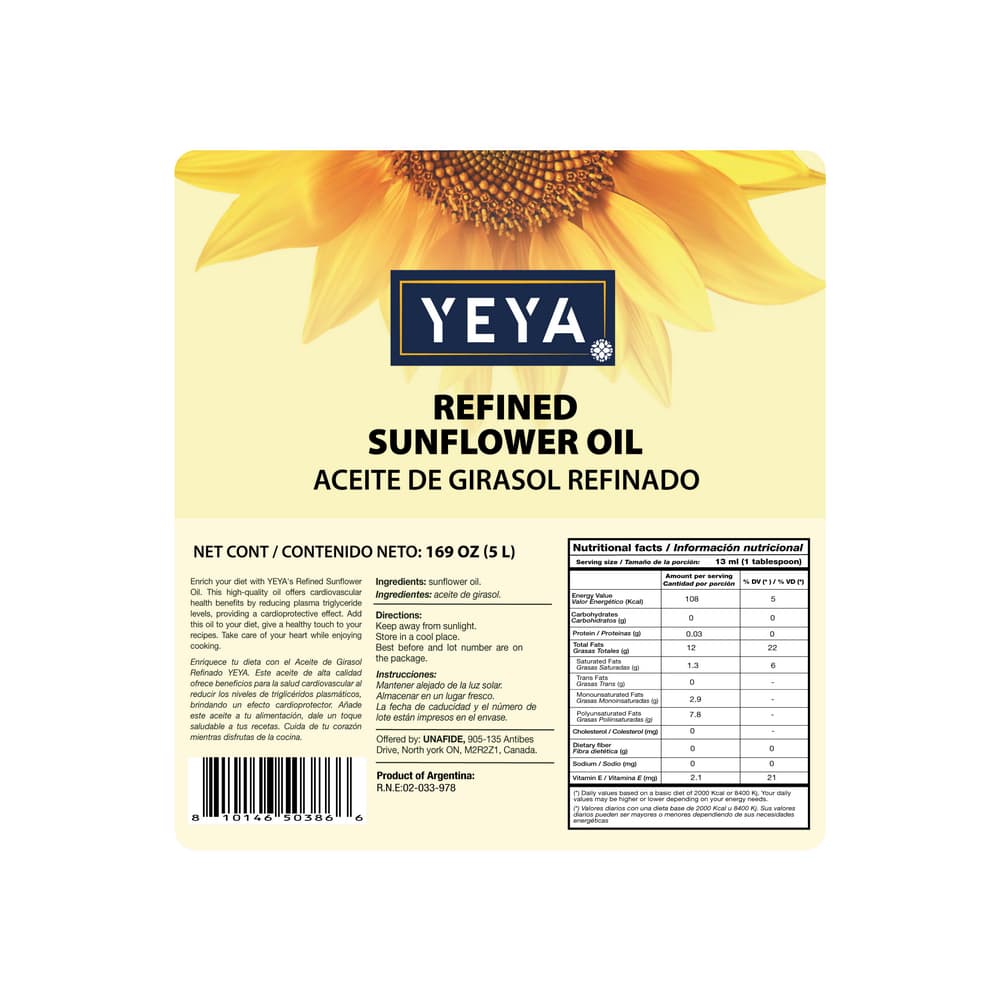 Aceite de girasol refinado Yeya (3 x 5 L) - Miniatura 2