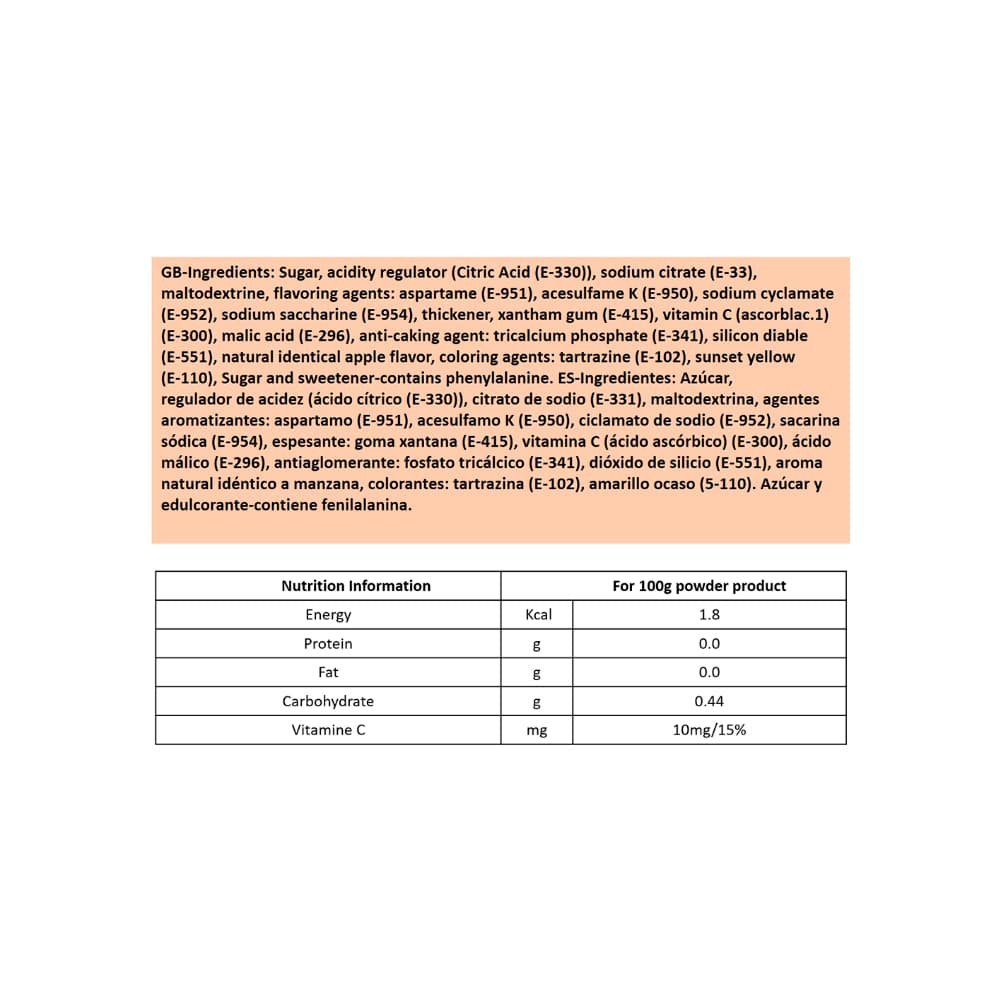 Refresco instantáneo sabor manzana Tutti Frutti Ada (24 x 6 g) - Miniatura 3