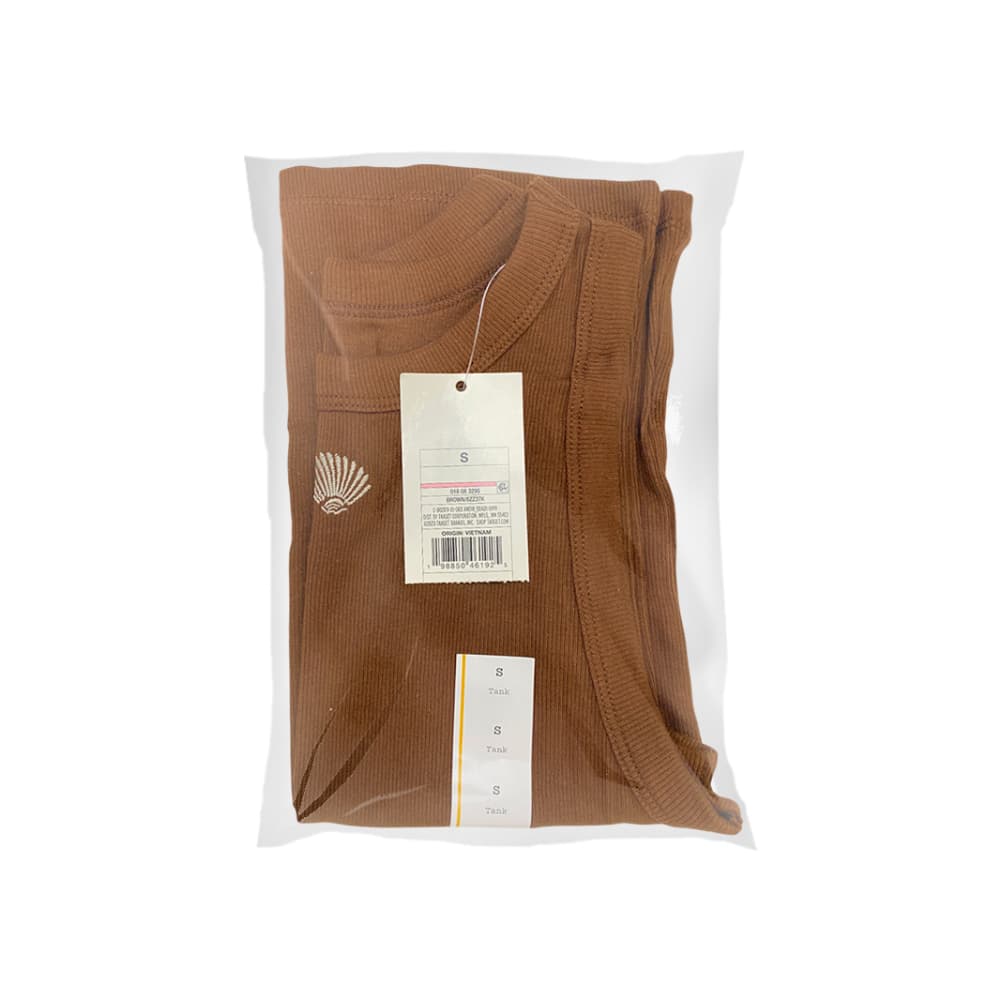 Camiseta de tirantes de punto con icono bordado para mujer color marrón A New Day (Talla - S) - Miniatura 4
