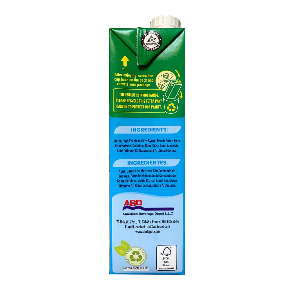 Jugo de melocotón Goliath (4 x 946 ml / 32 fl oz) - Miniatura 3