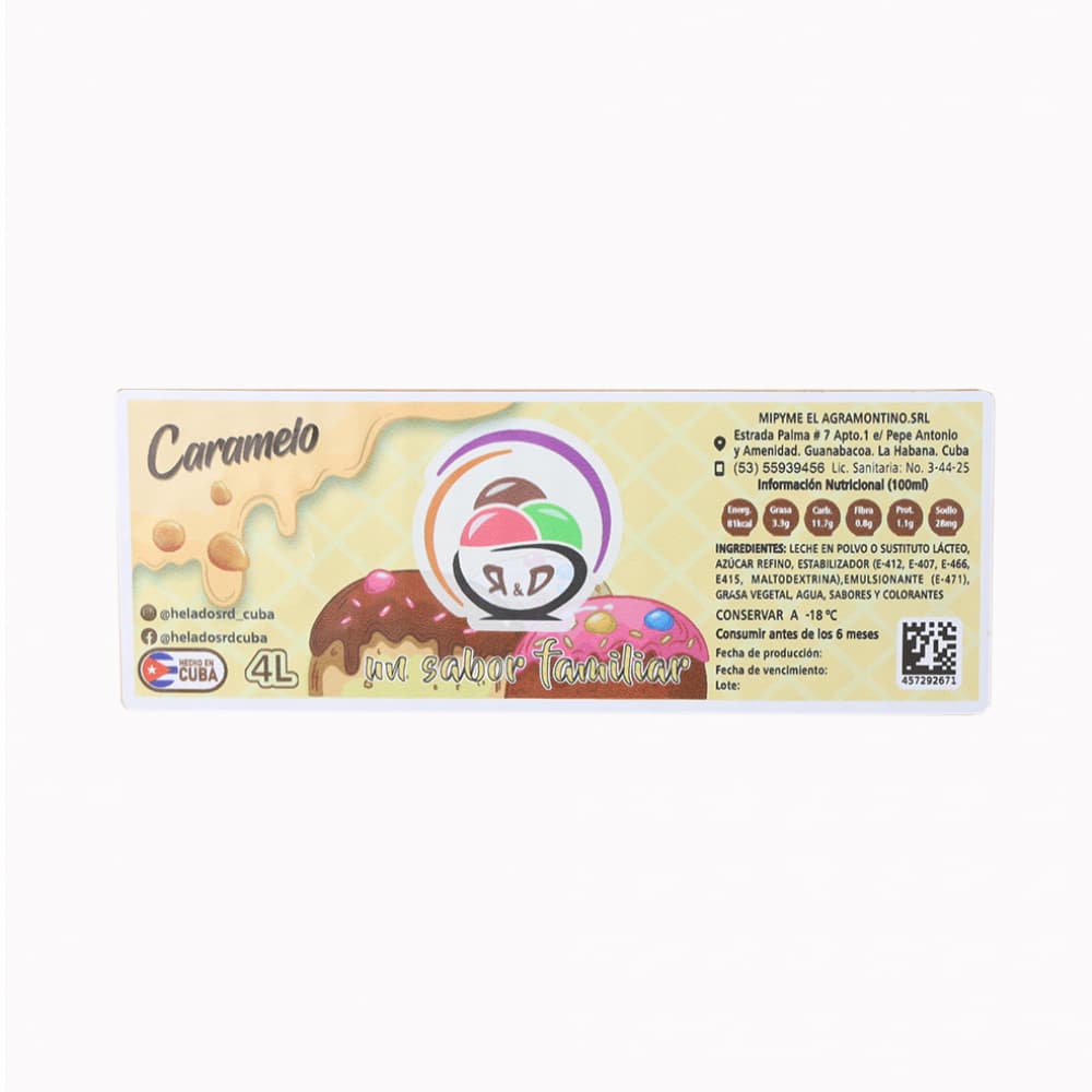 Helado sabor caramelo R&D (4 L) - Miniatura 2