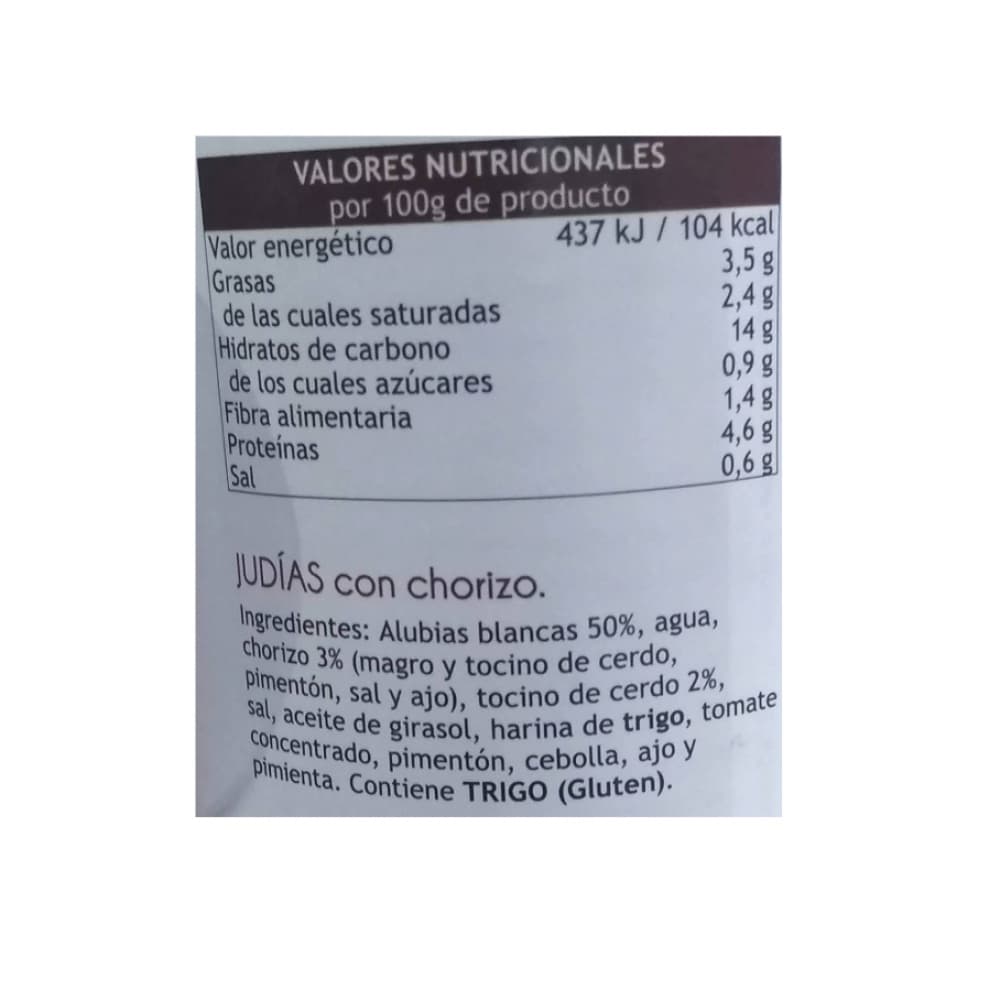 Judías con chorizo Ñó (415 g / 14.63 oz) - Miniatura 3