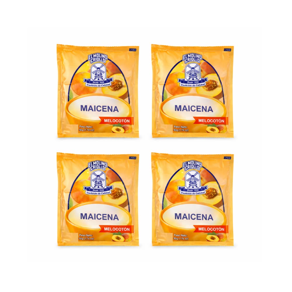 Maicena sabor melocotón El molino Criollo (4 x 50 g / 1.76 oz) - Miniatura 1