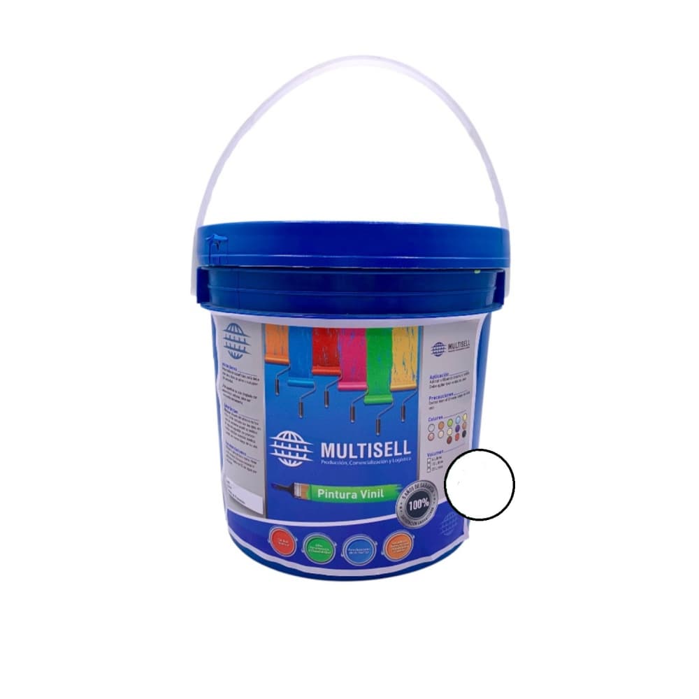 Pintura vinil color blanco Multisell (4 L) - Imagen 1