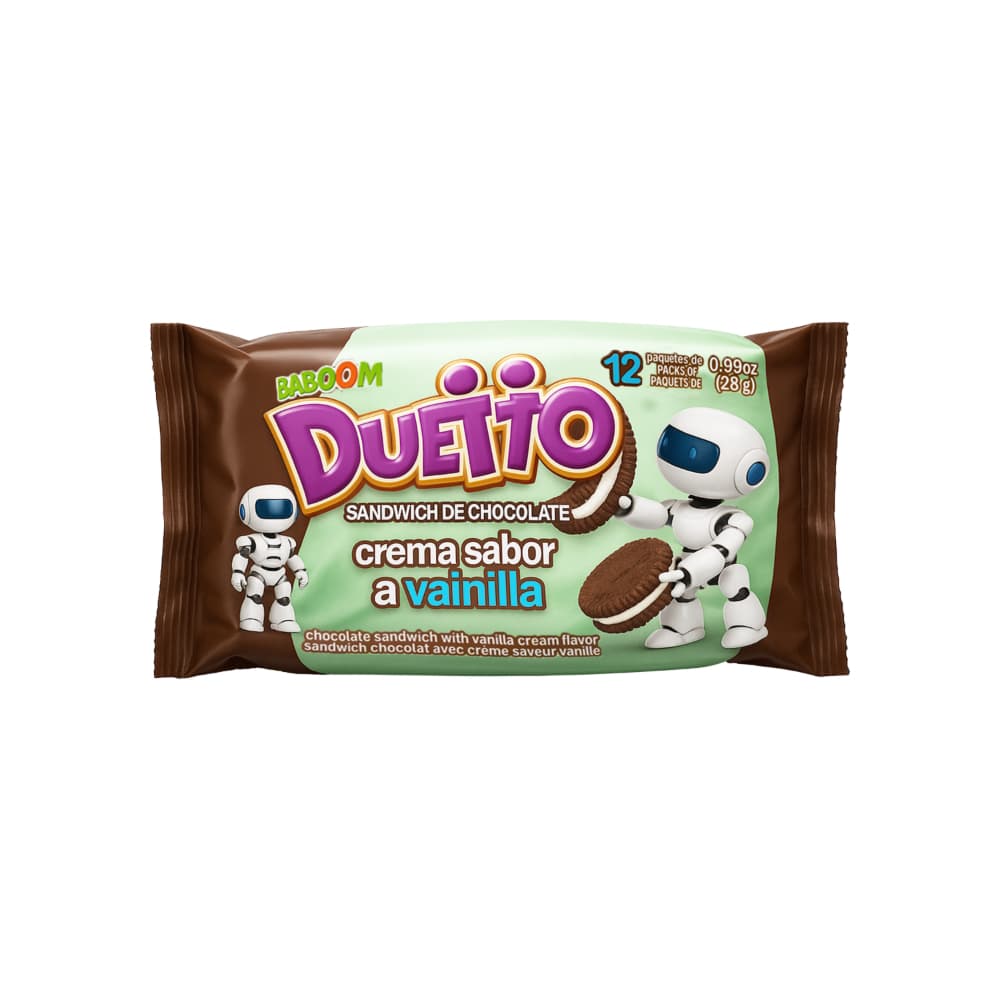 Galletas tipo sandwich dulces de chocolate rellenas de vainilla Duetto (336 g / 11.85 oz) - Miniatura 4