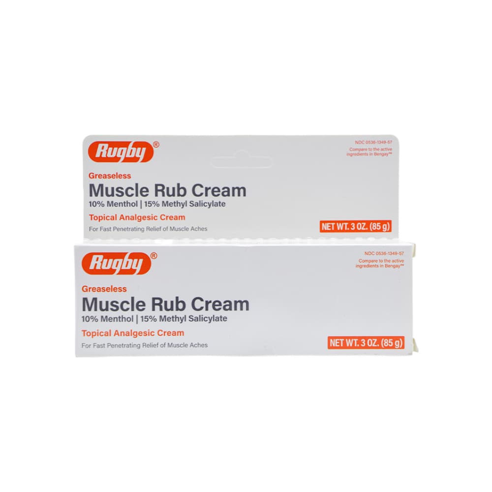 Crema sin grasa para masaje muscular: mentol 10 % + salicilato de metilo 15 % Rugby (85 g / 3 oz) - Imagen 1