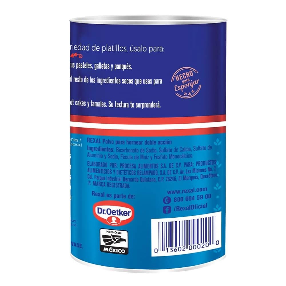 Polvo para hornear, capear y esponjar Rexal (100 g / 3.52 oz) - Miniatura 4
