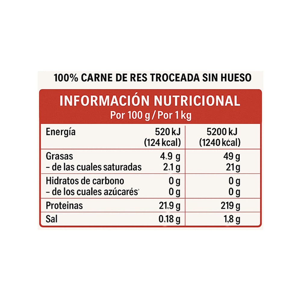 Carne de res troceada Calderón (1 kg / 2.2 lb) - Miniatura 7