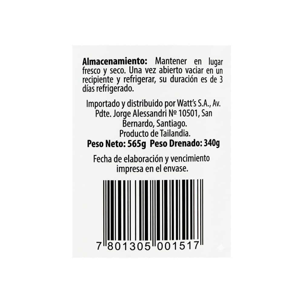 Piñas en conserva en trocitos Wasil (565 g / 19.9 oz) - Miniatura 4