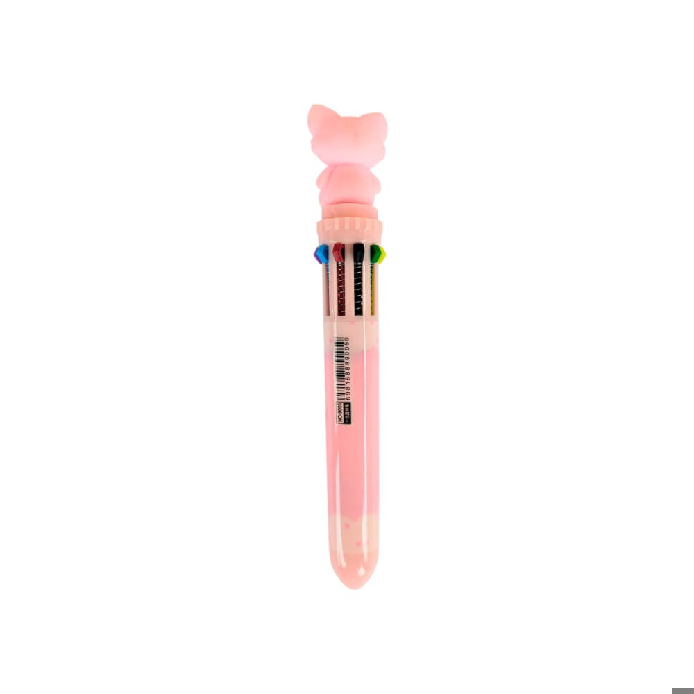 Bolígrafo rosado con 10 colores de tinta Tiara - Miniatura 3