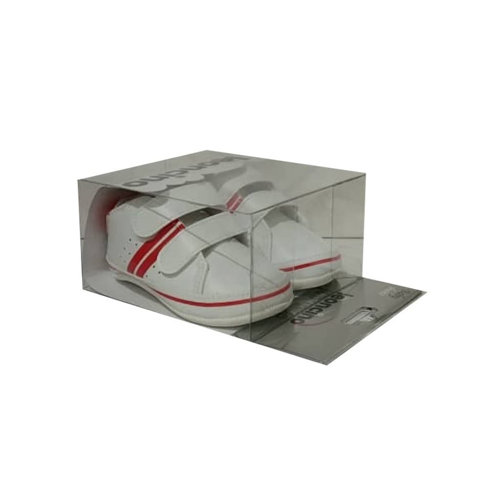 Zapatillas blancas con rayas rojas para bebé Baby Leoncino (Talla 19) - Miniatura 7