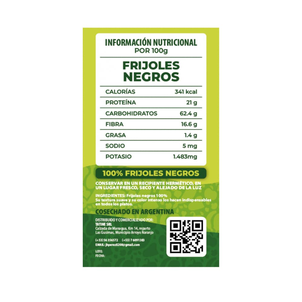 Frijoles negros Campo Vivo (5 x 1 kg / 2.2 lb) - Miniatura 2