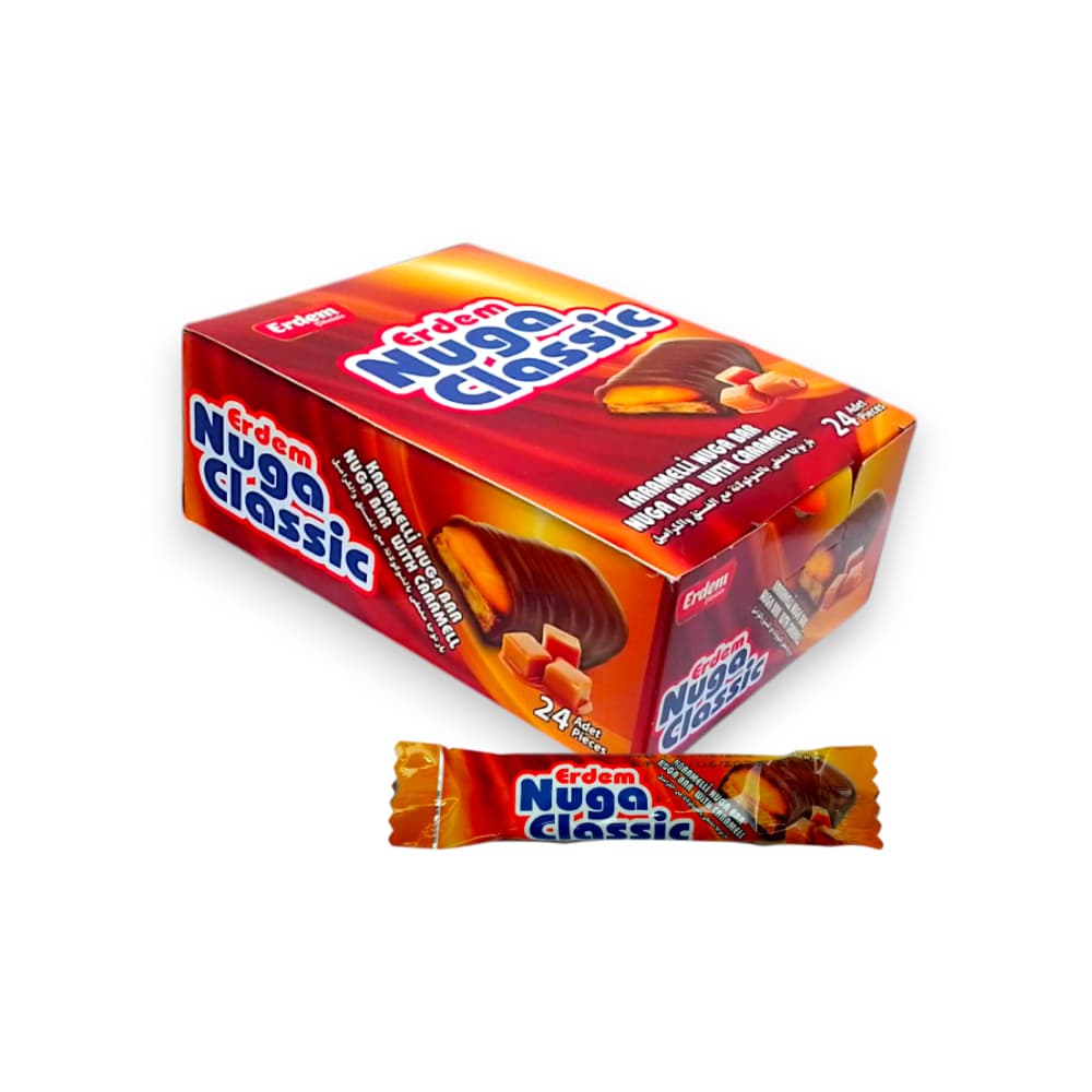 Barra de chocolate rellena de caramelo Nuga Classic Erdem (24 x 20 g) - Miniatura 1