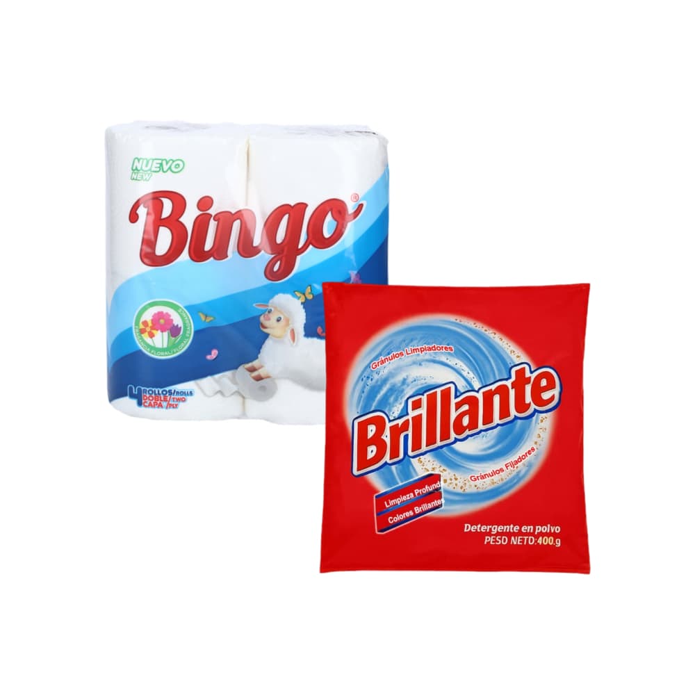 Papel higiénico doble hoja perfumado + Detergente en polvo - Imagen 1