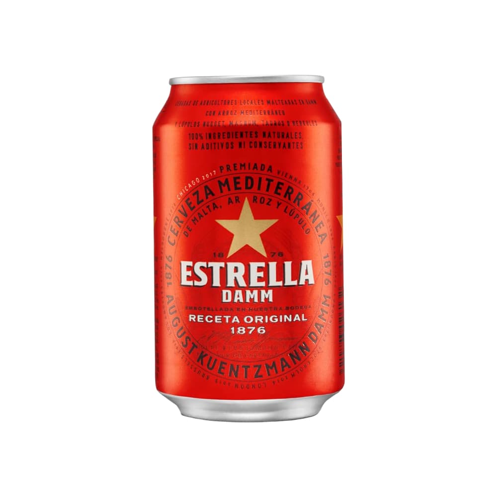 Cerveza de lata Estrella Damm (6 x 330 ml) - Miniatura 2