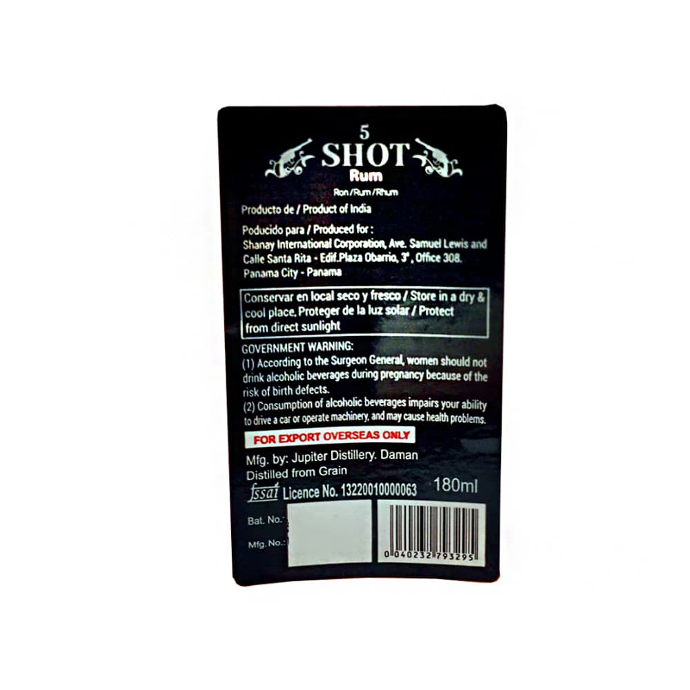 Ron 5 Shot (180 ml) - Miniatura 3