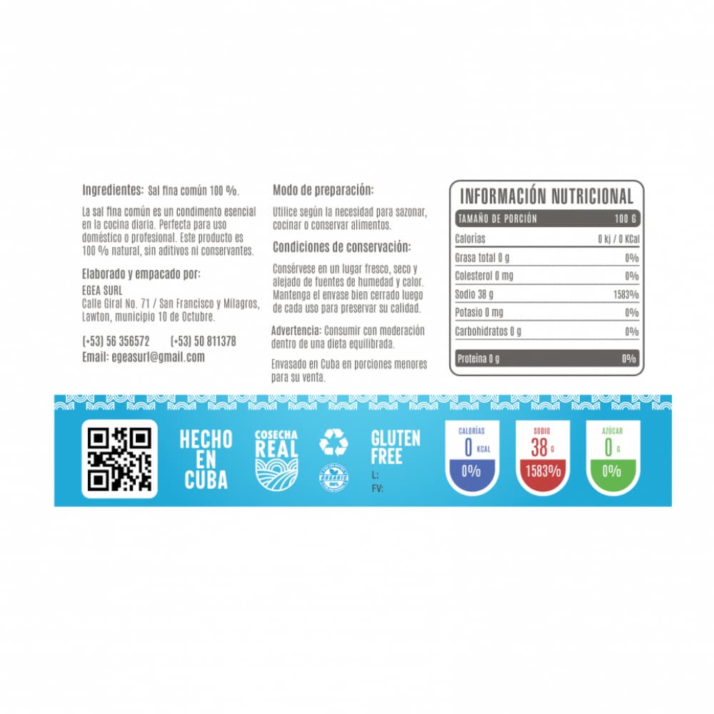 Sal fina común Cosecha Real (8 x 500 g / 1.1 lb) - Miniatura 2