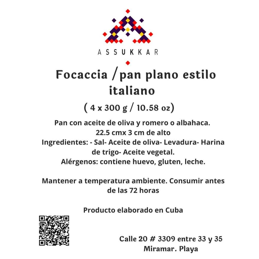 Focaccia / pan plano estilo italiano (4 x 300 g / 10.58 oz) - Miniatura 3