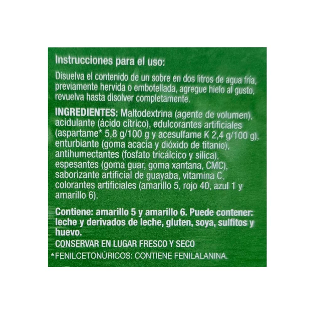 Refresco instantáneo sabor guayaba Zuko (104 g / 3.67 oz) - Miniatura 3