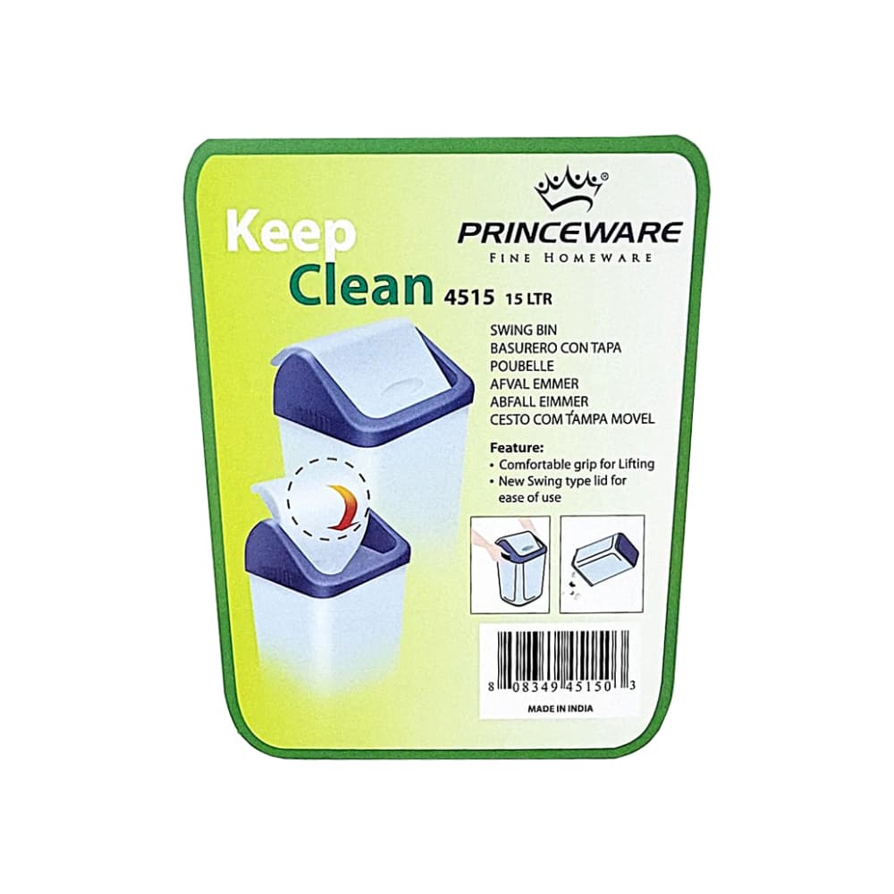 Cesto con tapa giratoria para basura 15 L Princeware - Miniatura 2