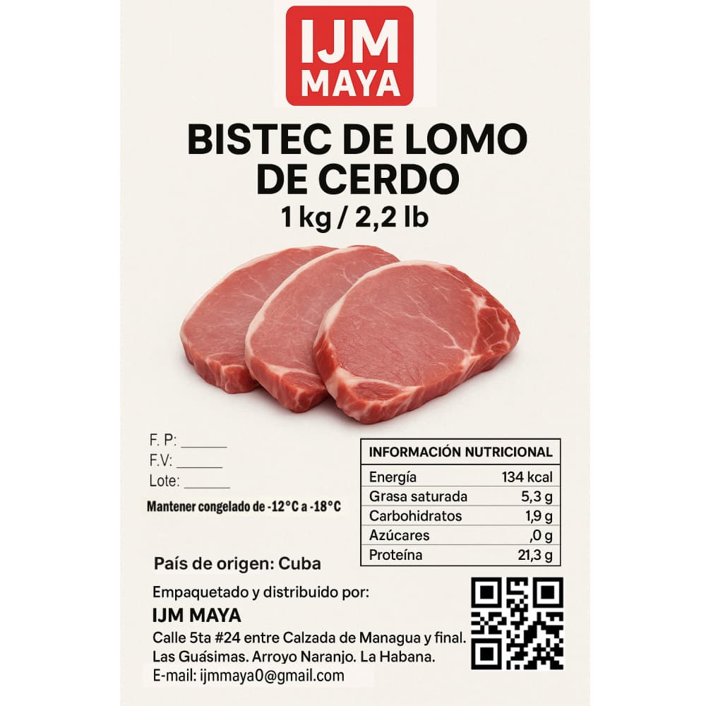 Bistec de lomo de cerdo IJM Maya (1 kg / 2.2 lb) - Miniatura 4