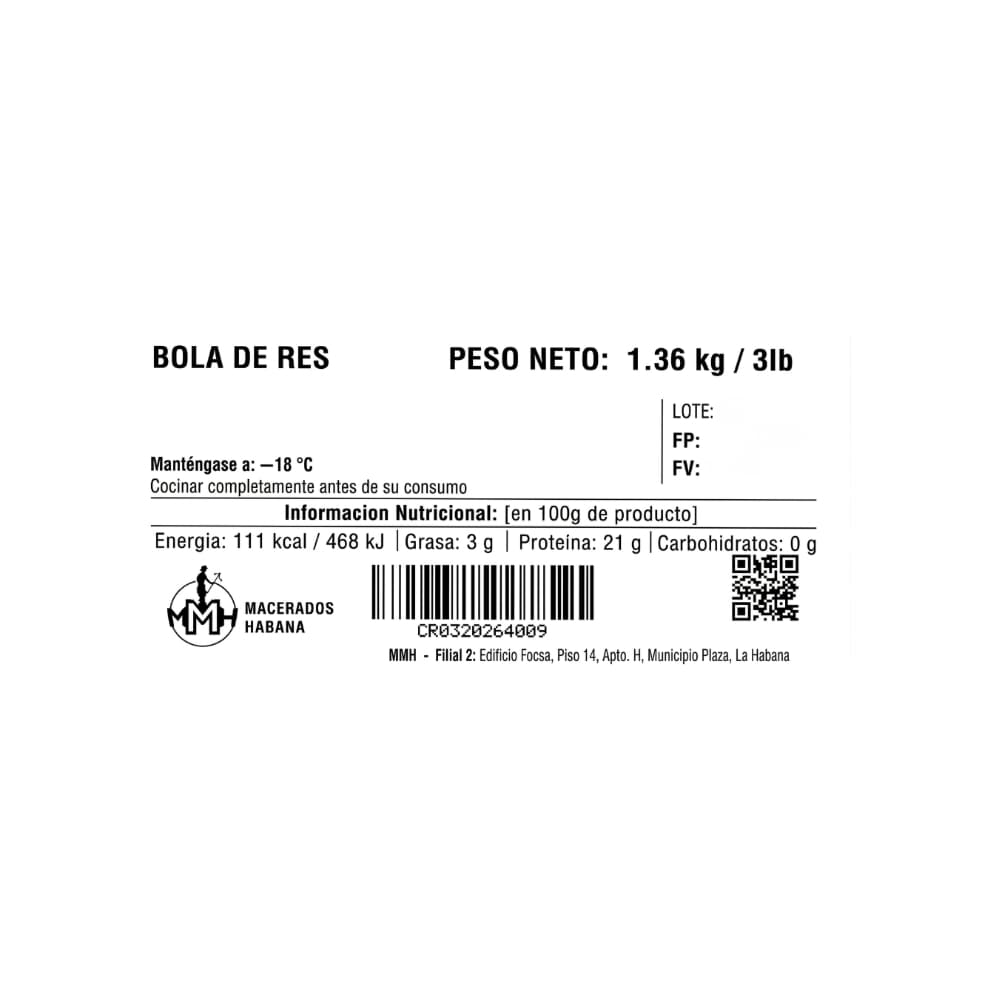 Bola de res Macerados Habana (1.36 kg / 3 lb) - Miniatura 3